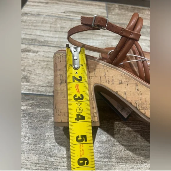 Universal Thread Women's Brown Bohemian Boho Cork Wedge 4 In Heels. Size 8.5 - Picture 7 of 8